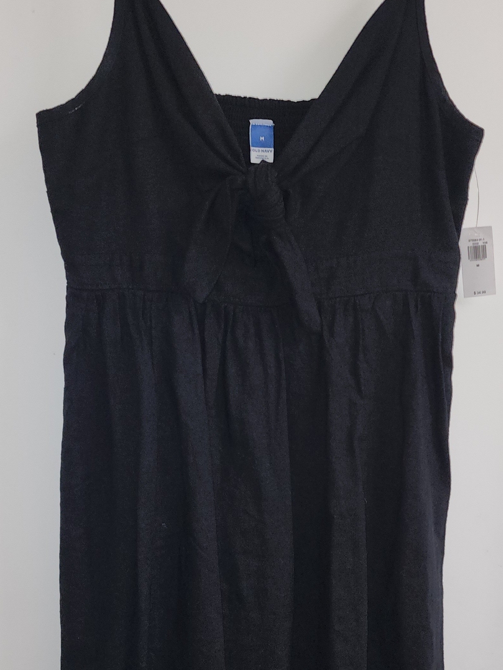 Old Navy Black Womens' Tie-Front Sundress